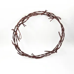 Fausse couronne fil barbele Halloween decoration fete accessoire effrayant chaine d epines plastique