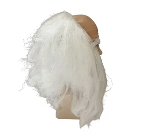 Parrucca calva da vecchio con barba bianca per festa costume cosplay carnevale.