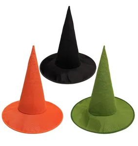 Halloween heksenhoed gaas puntmuts voor feest cosplay kostuum kleurrijke rekwisieten