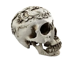 Resin skull model Halloween human skeleton carving craft for aquarium and home decor