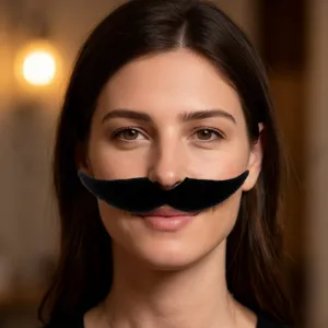 Funny fake mustache party prop black handlebar mustache costume photography accessory props for men