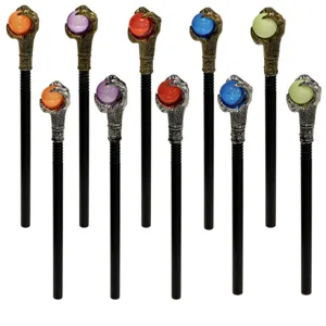 Halloween Magic Wand Eagle Claw Scepter Prop Colorful Crystal Ball Plastic Claw Staff For Party Cosplay Costume Accessory Fantasy Wand
