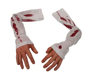 Halloween bloody severed hands props zombie spooky arm decoration for indoor party decorations.