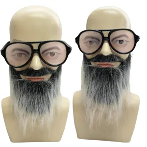 Halloween funny disguise glasses with long fake beard novelty party costume prop set.