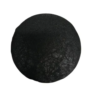 Toppa in pelle rotonda nera materiale in tessuto DIY 18cm accessorio cucito fatto a mano cerchio