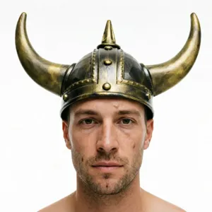 Viking gehoornde helm kostuum accessoire voor Halloween cosplay en toneelvoorstelling feest.