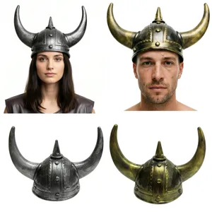 Viking gehoornde helm plastic piraat krijger hoed Halloween cosplay feest rekwisiet stuk
