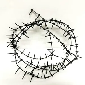 Guirlande fil barbelé plastique noir Halloween fête horreur décoration accessoire