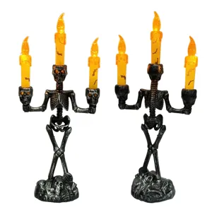 Halloween Skelett Kandelaber LED Kerzenlicht gotische gruselige Party Heimdeko Requisiten