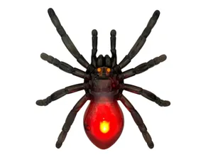 Halloween LED glowing spider toy plastic spooky flashing light decoration prop for party