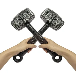 Halloween Πλαστικό Όπλο Hammer Zombie Thor Mjolnir Σκανδιναβικός Ρούνος Μαγικό Σφυρί για Φεστιβάλ Πάρτι Κοστούμι Παιχνίδι