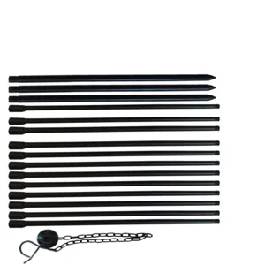 Outdoor camping tripod grill replacement poles and hanging chain set for camp cooking portable gear