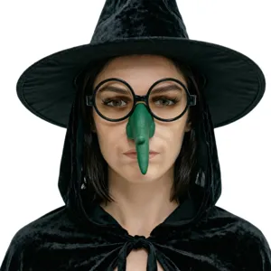 Funny Halloween witch nose glasses party costume prop novelty dress up accessories
