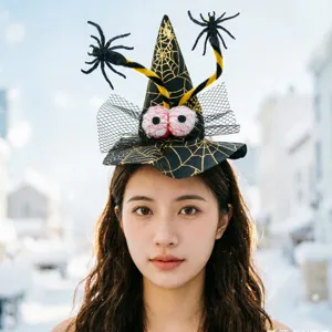 Halloween Witch Headband Spider Eyeball Party Hair Hoops Costume Headwear Accessories