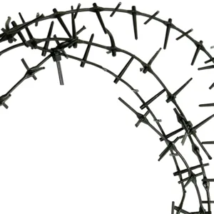 Guirlande de vigne barbelée en plastique noir Halloween fête effrayante accessoire suspendu