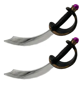 Halloween pirate sword toy plastic scimitar prop costume accessory party decoration detail view