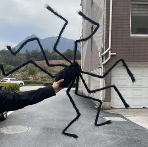 Riesen-Haarspinne Requisite für Halloween, extra lange biegbare Beine, perfekte gruselige Partydeko.