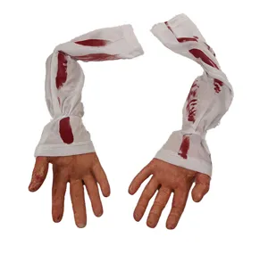 Halloween bloody severed hands hanging props fake arm zombie scary party decoration item