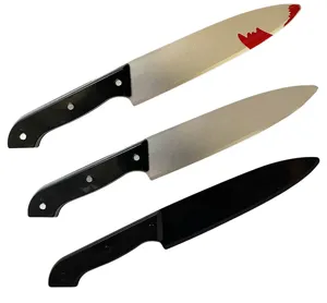 Conjunto de accesorios de juguete de cuchillo sangriento de plástico para fiesta de Halloween