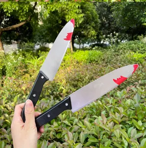 Accesorio de cuchillo ensangrentado de plástico de Halloween arma falsa para fiesta
