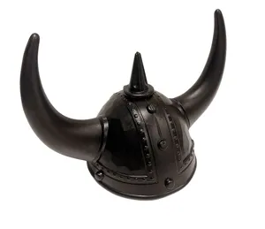 Casco con cuernos vikingo negro sombrero accesorio disfraz fiesta Halloween festivo