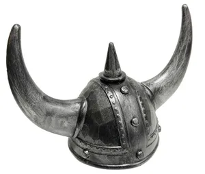 Casco con cuernos de vikingo accesorio para fiesta de Halloween disfraz y evento.