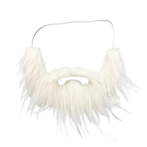 Finta barba bianca di Babbo Natale accessorio di costume per festa di Natale e Halloween.