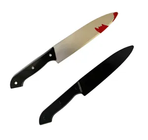 Cuchillo de juguete de plástico Halloween accesorio sangriento decoración de terror