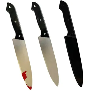 Cuchillo daga de plástico juguete cosplay utilería sangre falsa Halloween show modelo