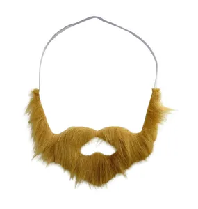 Vista di dettaglio ravvicinata dell'accessorio finta barba con elastico per Halloween.