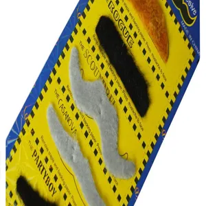Finto baffo per festa di Halloween divertenti accessori di costume set da 6 pezzi
