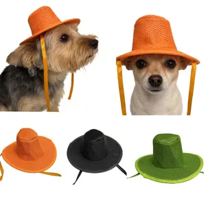 Niedlicher Haustierhut aus Netzstoff für kleine Hunde, cooler Zylinder für Party und Kostüm.