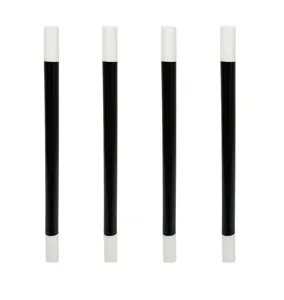 4 pcs varitas mágicas de plástico negro blanco accesorios cortos para espectáculos cos.