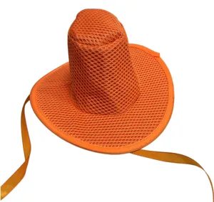 Oranger Netz Haustier Zylinder Hut Kostüm Zubehör mit Band für Party Festival Verkleidung.
