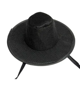 Schwarzer traditioneller koreanischer Mesh Hut Detailansicht, leichte Kopfbedeckung Accessoire.