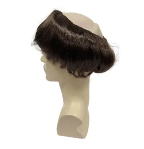 Drôle de perruque calvitie homme fête costume marron cheveux accessoire court bouclé
