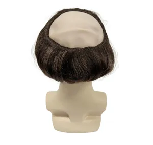 Drôle de perruque chauve moine chapeau marron cheveux courts bouclés costume fête accessoire