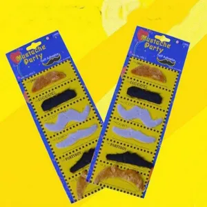 Set di Baffi Finti Divertenti di Halloween Barba in Flanella Autoadesiva per Mascherata Festa Cosplay Accessori