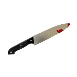 Halloween fake blood toy knife plastic prop scary weapon party decoration costume accessory