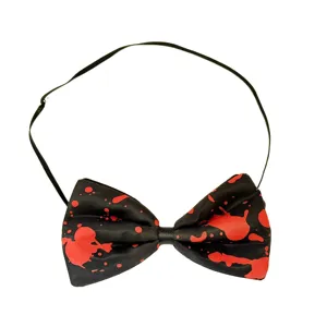 Halloween bloody bow tie black red horror party costume accessory necktie decoration