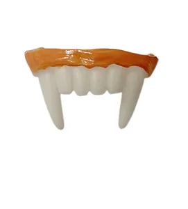 Halloween vampire fangs scary costume props party fake teeth white resin decorations