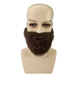 Finta barba marrone Halloween costume cosplay festa baffi finti per spettacolo teatrale adulto