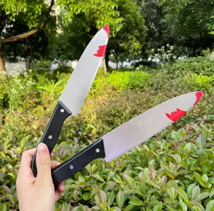 Halloween fake bloody plastic knife prop set costume party weapon cosplay toy decoration