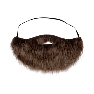 Finta barba marrone accessorio di costume per festa di halloween e spettacolo di cosplay