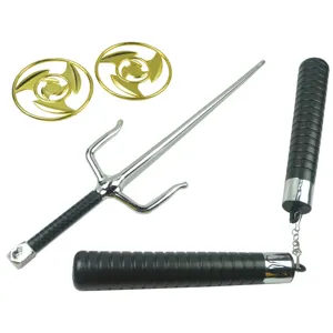 Children Simulation Plastic Weapon Toy Set Halloween Cosplay Pirate Ninja Nunchucks Trident Shuriken Props For Kids Party Accessory