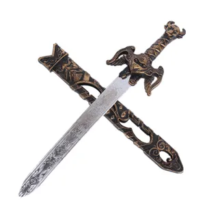 Halloween Kids Plastic Toy Sword Retro Gothic Style Simulation Weapon Scabbard Set Eagle Head Carving Cosplay Stage Performance Costume Prop