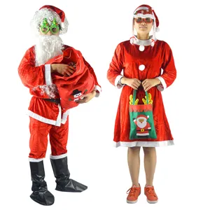 Weihnachtskostüm Set für Damen und Herren Festparty Cosplay Outfit Bühnenperformance Kleidung.