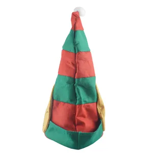 Christmas elf hat detail red green stripes festive holiday party decoration item