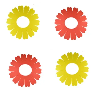 Sunflower wedding game blocking props funny yellow and red flower ring party supplies
