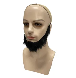 Halloween costume palcoscenico finta barba divertente supporto cosplay peli viso neri dettaglio